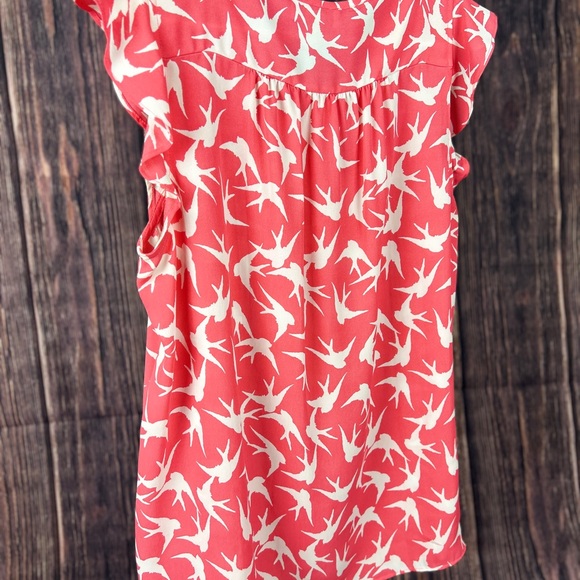 LOFT Pink and White Blouse Elegant Top - Picture 2 of 3